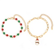 occidental style christmas series enamel pendant bracelet  brief chainins day