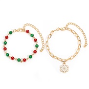 occidental style christmas series enamel pendant bracelet  brief chainins day