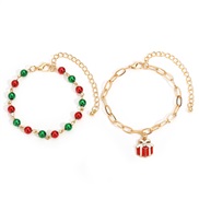 occidental style christmas series enamel pendant bracelet  brief chainins day